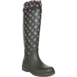Guess Reisa Botte de pluie imprimée logo pour femme en olive (Olive 36)