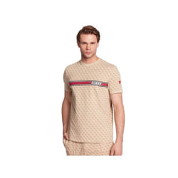 T-shirt col rond Guess JAMEY brun clair.-M