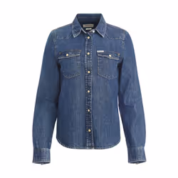 Chemise en jean manches longues slim femme Guess