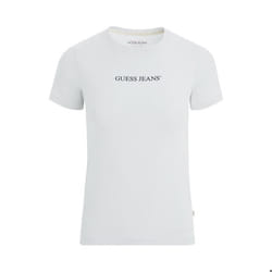 T-Shirt Gj Cn Slim Logo Print Coton Blanc