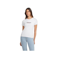 T shirt Guess Femme American Blanc Coton