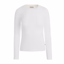 T-shirt manches longues slim logo brodé femme Guess