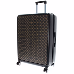 Valise - GUESS - Verona Spinner Trolley - Marron foncé / Marron clair - 4 roulettes - 95L
