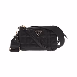 Sac à épaule bandoulière - GUESS - Latona Mini - Noir - 3 compartiments - Zippé