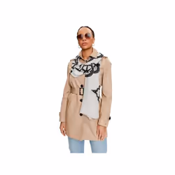 GUESS Écharpe gris clair noir pour femme Peony Sestri Logo Scarf 80X190 Black Logo 272036