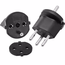 Max Hauri AG 167767, T12, Type C (Europlug), Droit, Droit, 10 A, Noir