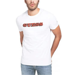 Tee shirt stretch à gros logo  -  Guess jeans - Homme
