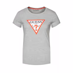 Tee shirt basic en coton à gros logo - Guess jeans - Femme