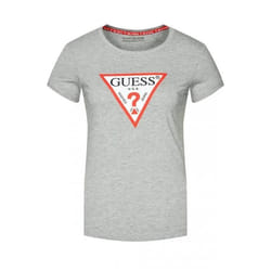 Tee shirt basic en coton à gros logo  -  Guess jeans - Femme