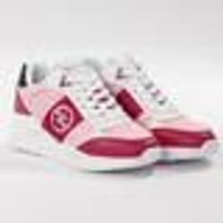 Basket Guess Femme Tesha logo 4g Rose cuir