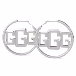 Boucles doreilles - GUESS - Iconic Glam UBE70072 - Acier inoxydable - Argenté - Créoles