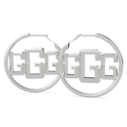 Boucles doreilles - GUESS - Iconic Glam UBE70072 - Acier inoxydable - Argenté - Créoles