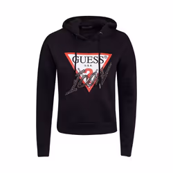 Sweat à capuche logo strassé - Guess jeans - Femme