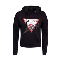 Sweat à capuche logo strassé  -  Guess jeans - Femme