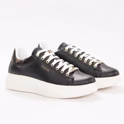 Basket Guess Classic gold logo Noir Femme