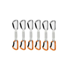 Mammut 2040-02491-33272-74 mousqueton d'escalade Mousqueton à verrou En forme de D Aluminium Orange, Argent 6 pièce(s)