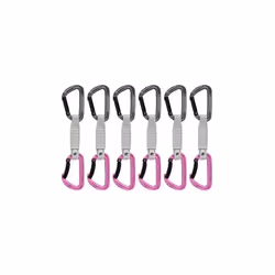 Mammut 2040-02571-33275-74, Verrou, Mousqueton à verrou, En forme de D, Aluminium, Rose, Acier inoxydable, 10 kN