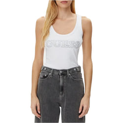 Top logo strassé coton   -  Guess jeans