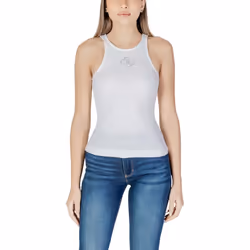 Débardeur avec logo strassé  -  Guess jeans