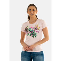 TShirt MC coton logo strass  -  Guess jeans