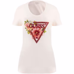 TShirt MC coton logo strass  -  Guess jeans