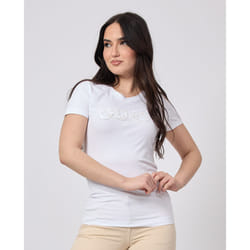 TShirt MC coton logo strass  -  Guess jeans