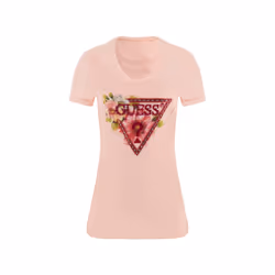 TShirt MC coton logo strass  -  Guess jeans