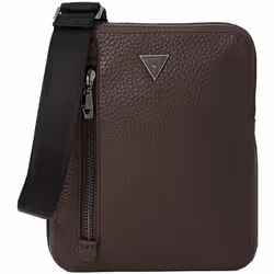 GUESS Sac à épaule bandoulière brun foncé pour homme - Torino Xbody Flat Bag Dark Brown 300621