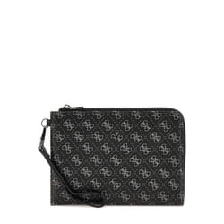 Guess Milano - Pochette plate avec dragonne Noir-Gris-Coal-Logo PMBALOP5235-DAB