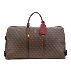 GUESS Sac de voyage brun foncé brun clair pour homme - Pisa Double Zip Weekender Brown / Ochre / Burgundy 300545