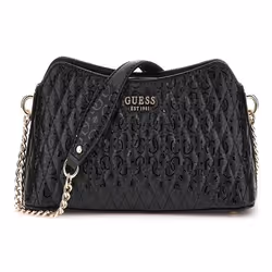 GUESS Sac à épaule noir pour femme - Betula Top Zip Shoulder Bag 302612