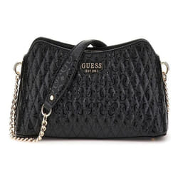 GUESS Sac à épaule noir pour femme - Betula Top Zip Shoulder Bag 302612