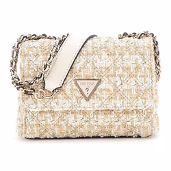 Sac à épaule bandoulière - GUESS - Giully Mini - Doré - 2 Compartiments - Fermeture magnétique