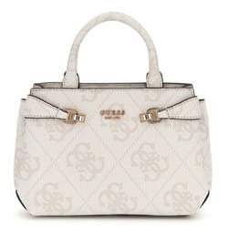 GUESS Sac à épaule bandoulière crème vieux rose pour femme - Lorelei Mini Satchel Bag Bone Logo 302650