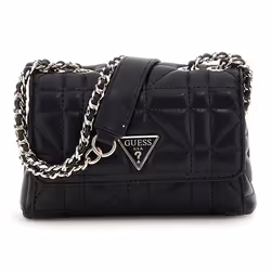 Sac à épaule - GUESS - Edita Mini Convertible - Noir - Matelassé - 18x12x6 cm
