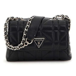 Sac à épaule - GUESS - Edita Mini Convertible - Noir - Matelassé - 18x12x6 cm