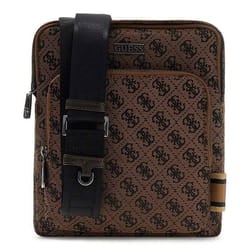 GUESS Sac à épaule bandoulière brun clair noir pour homme - Boston Crossbody Flat Coffee 329771