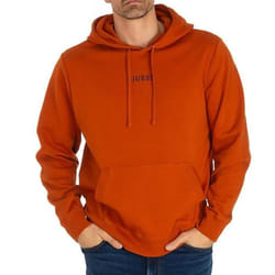 Sweat à Capuche Orange Homme Guess Roy
