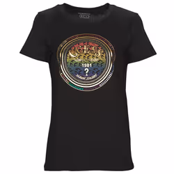 TShirt à logo strassé et print doré  -  Guess jeans - Femme
