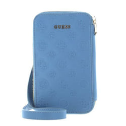 GUESS Sac téléphone portable gris bleu pour femme - Double Phone Pouch Slate 206003
