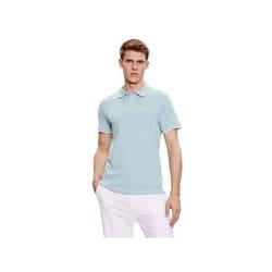 Polo Guess Homme Classic logo brode Bleu Synthétique