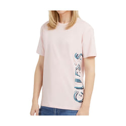 T shirt - Guess - Homme - Original logo - Rose - Coton