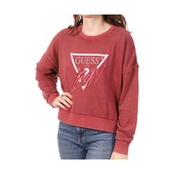Sweatshirt coton col rond femme Guess Icon