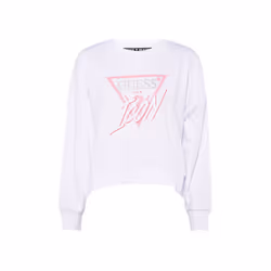 Sweatshirt coton col rond femme Guess Icon