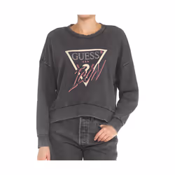 Sweatshirt coton col rond femme Guess Icon