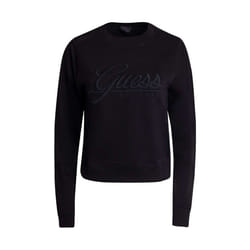 Sweatshirt col rond script femme Guess Logo