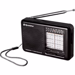 Roadstar TRA-2989, Portable, Analogique, AM, FM, SW, Noir, Rotatif, AA