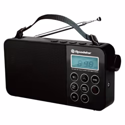 Roadstar TRA-2340PSW, Personnel, AM, FM, PLL, SW, LCD, Bleu, 3,5 mm, Noir