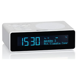 Roadstar CLR-290D+/WH Radio portable Horloge Analogique et numérique Noir, Blanc