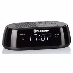 Roadstar CLR2477, Horloge, Numérique, FM, PLL, LCD, 1,52 cm (0.6"), Blanc